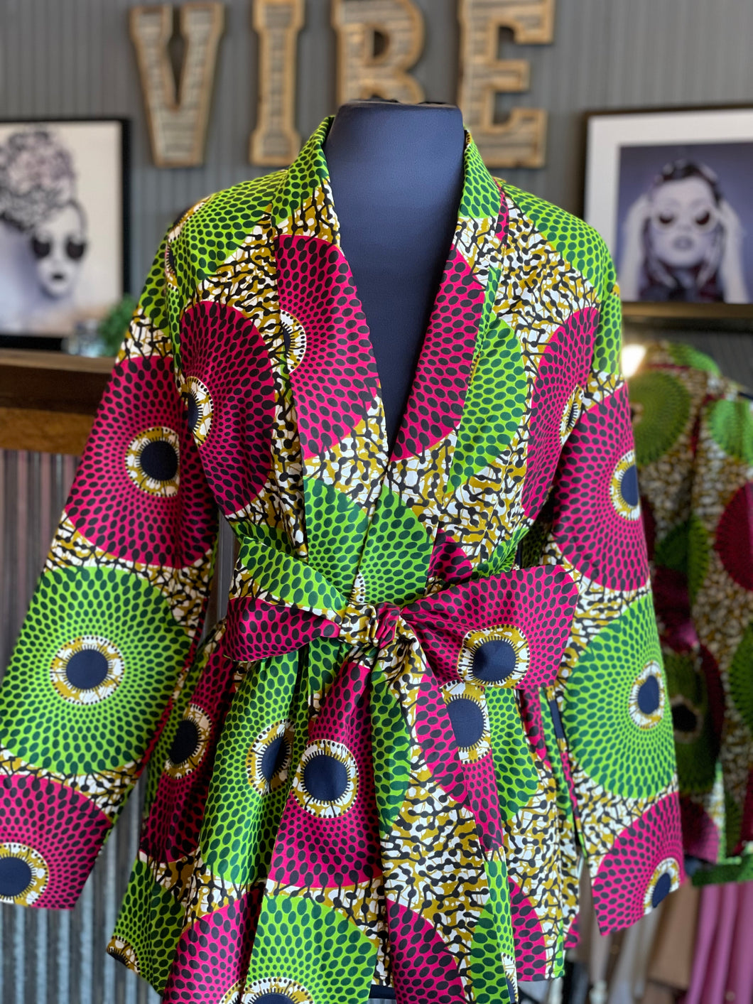 African Print Peplum