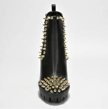 Load image into Gallery viewer, Studded Platform Faux Leather Ankle Chelsea Boots
