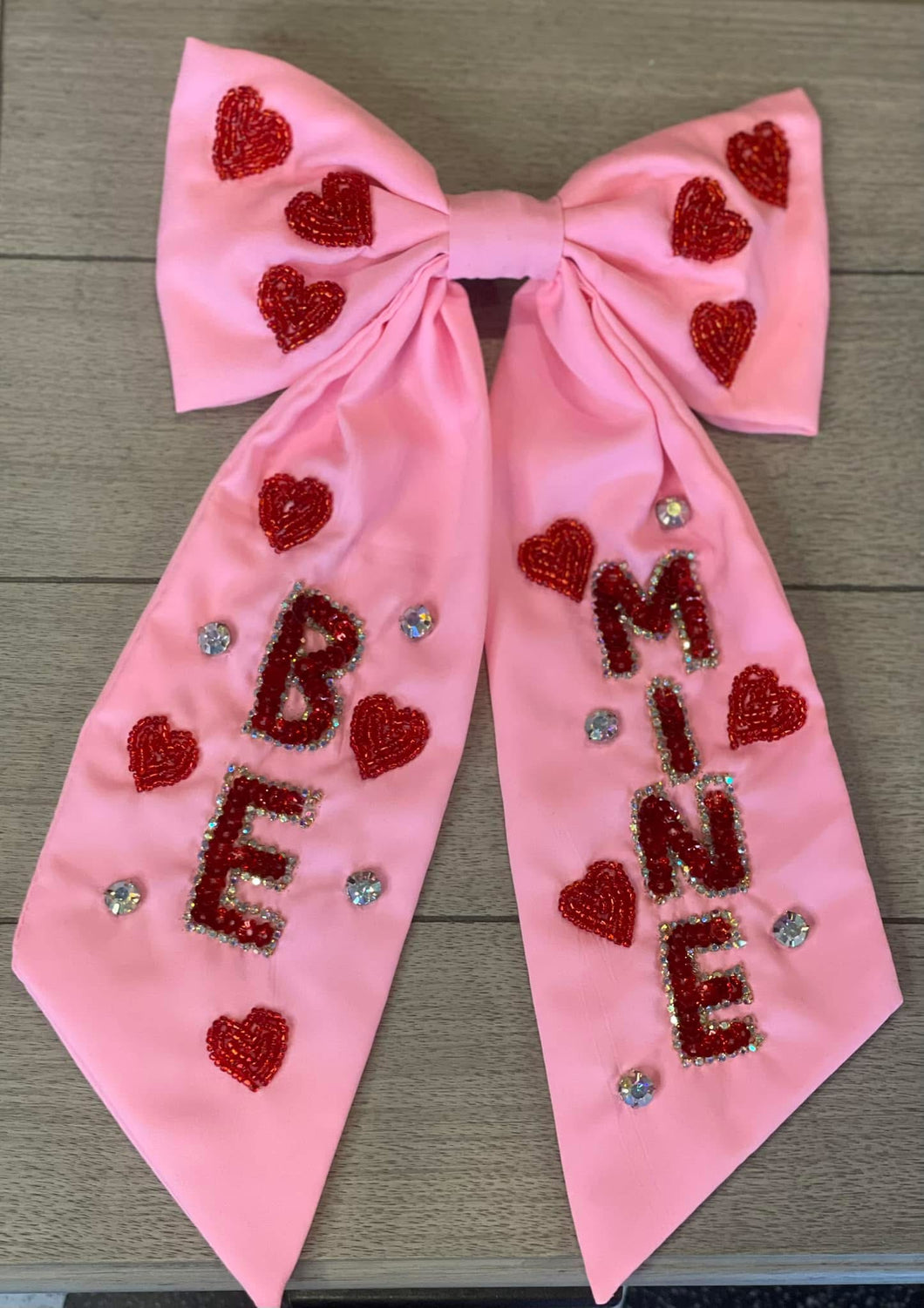 Be Mine Sequins Valentines Bow
