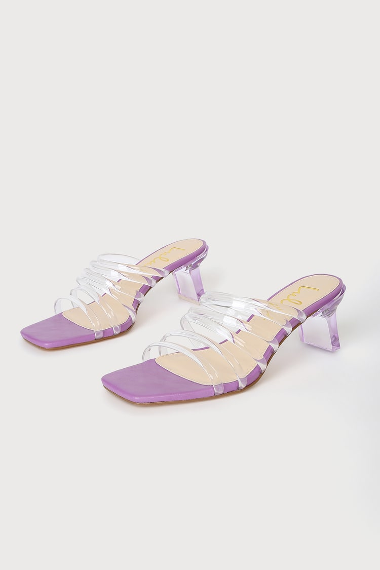 LuLu’s Lilac & Clear Strappy Sandals