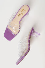 Load image into Gallery viewer, LuLu’s Lilac &amp; Clear Strappy Sandals
