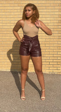 Load image into Gallery viewer, Maroon Paper Bag Shorts
