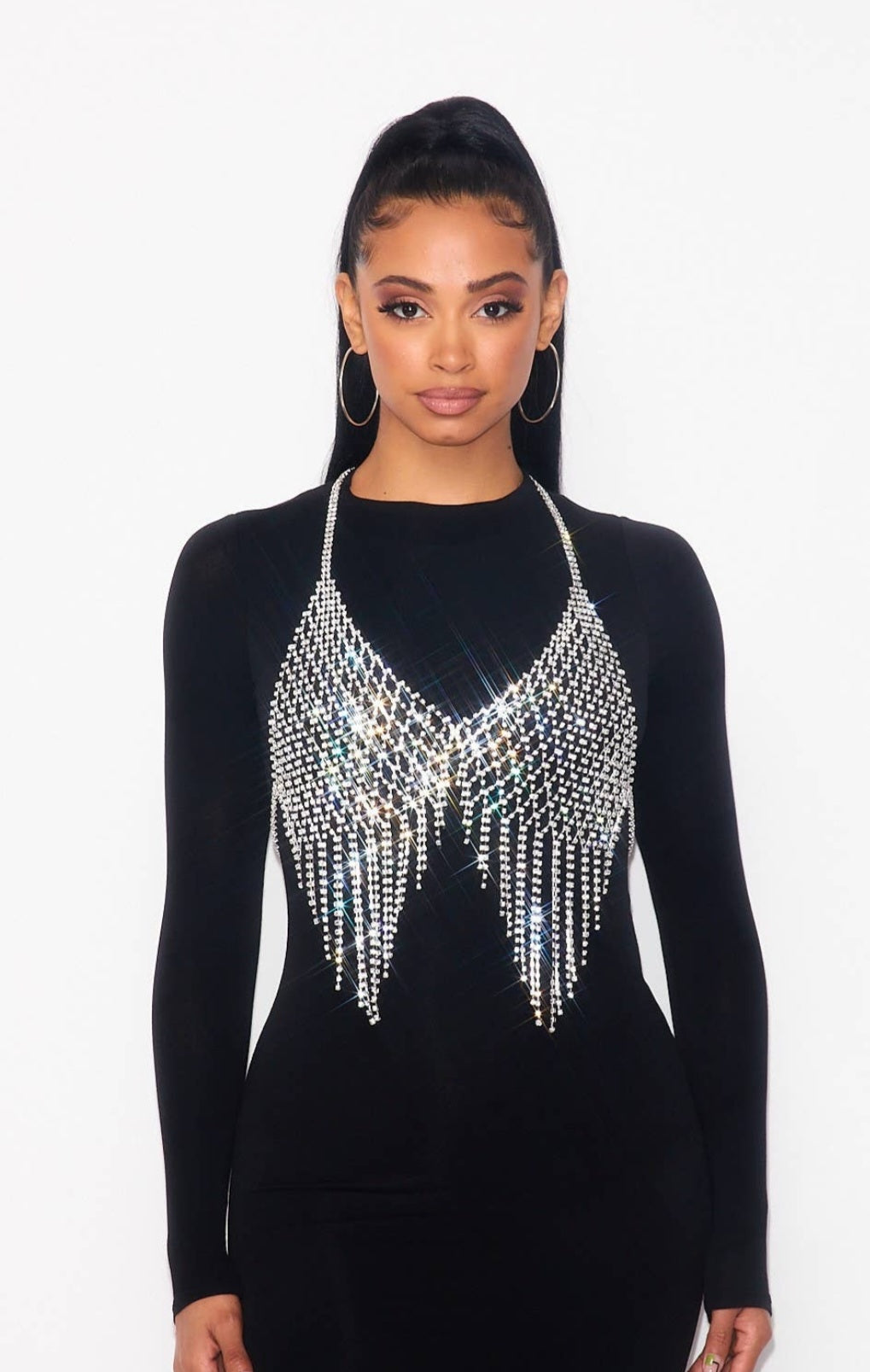 Rhinestone Halter Bra
