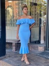 Load image into Gallery viewer, Off Shoulder Ruffle Dress
