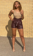 Load image into Gallery viewer, Maroon Paper Bag Shorts
