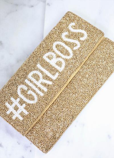Girl Boss Beaded Clutch