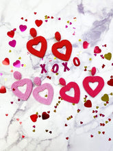 Load image into Gallery viewer, Restocked Be My Valentine Beaded Heart Earrings
