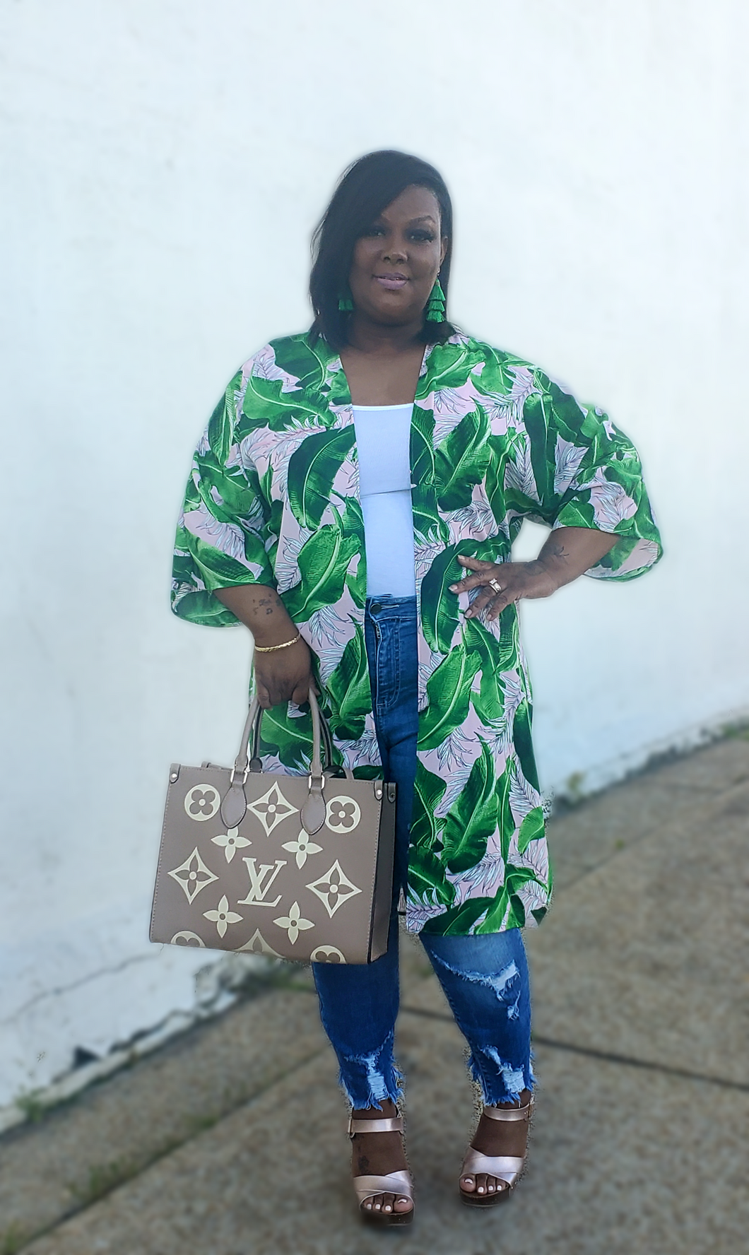 Tropical Print Kimono