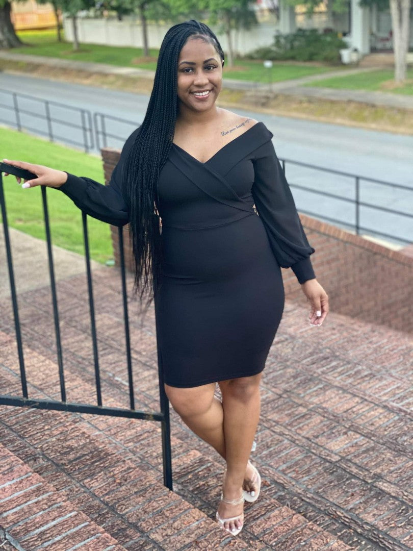 Off Shoulder Midi Dress