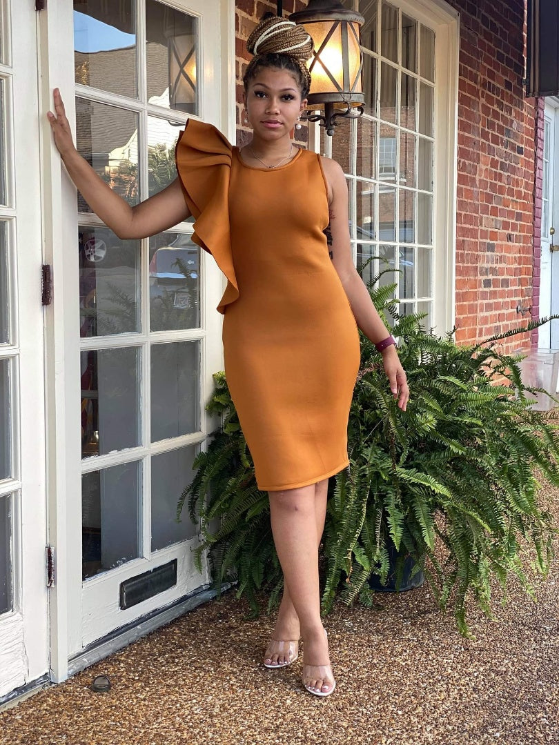 Ruffle Midi Dress