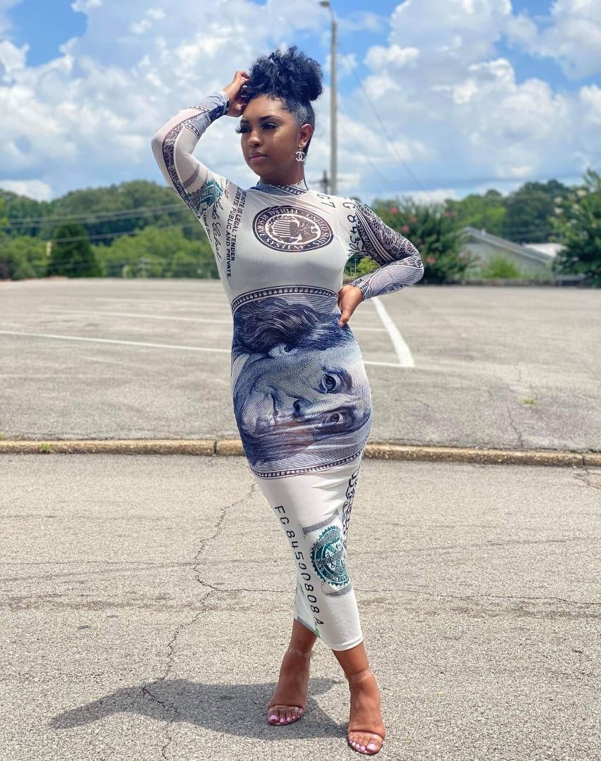 Money Talk Midi Dress