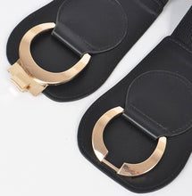 Load image into Gallery viewer, Faux Leather Wide Elastic Belt
