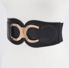 Load image into Gallery viewer, Faux Leather Wide Elastic Belt
