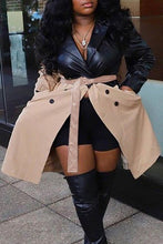 Load image into Gallery viewer, Two Toned City Girl Trench Jacket
